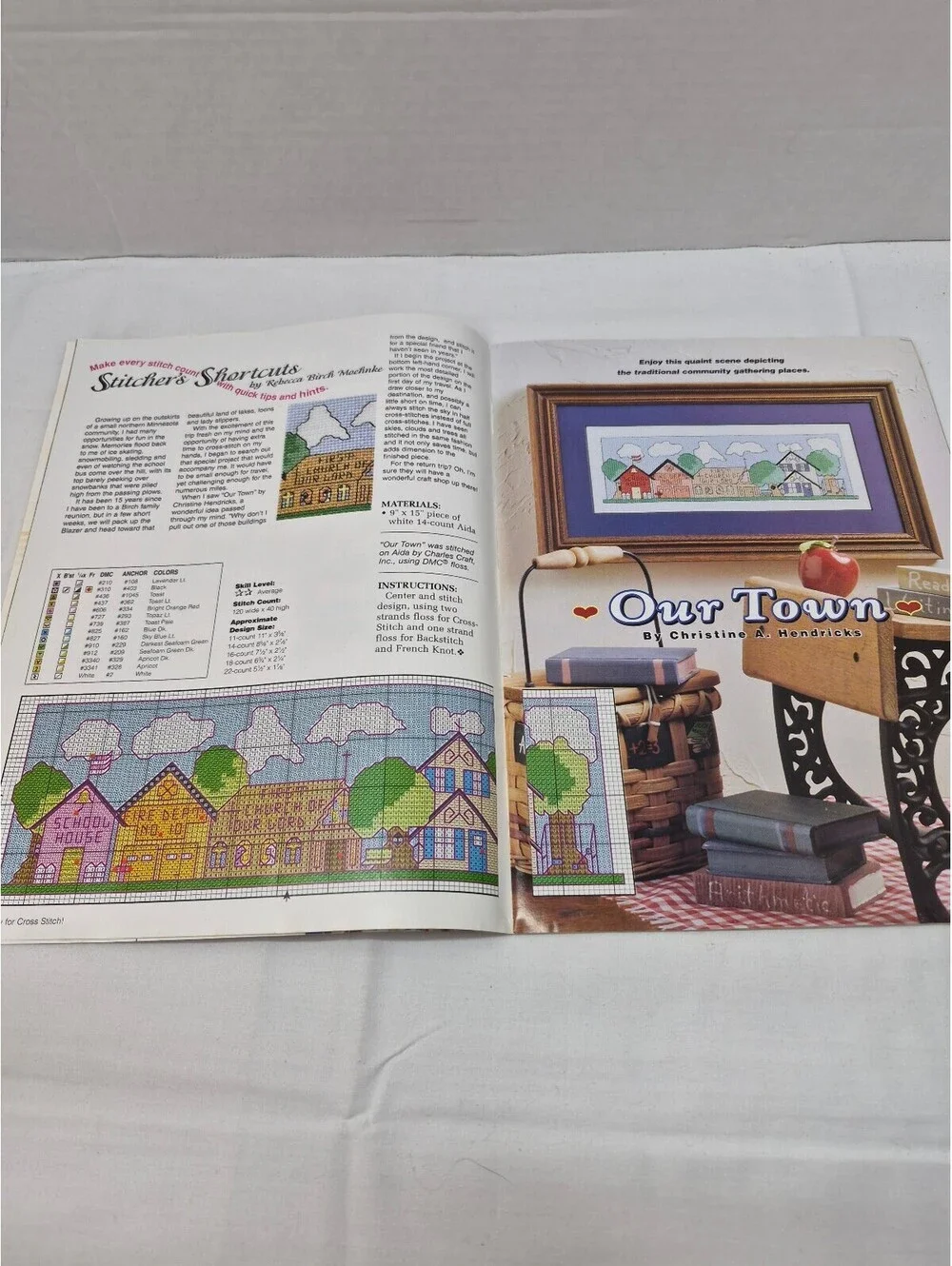 Crazy for Cross Stitch Magazine Featuring St. Nick and Our Town Patterns J284
